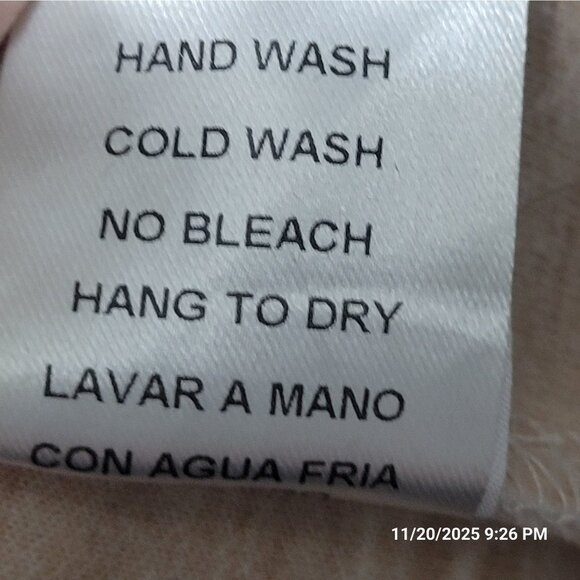 Fringe Western Blanket Coat Camping Firepit Ranch Solid Cream Size Medium - Picture 7 of 7